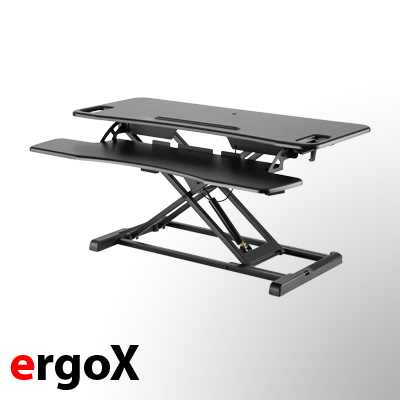 exeta ergoX - manuell höhenverstellbarer Tischaufsatz auf der-ergotisch.de kaufen